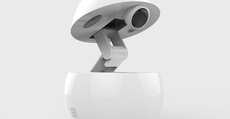 Beamerbot rijdt rond, praat en projecteert