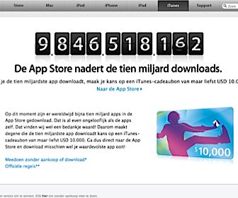 App Store telt af naar tien miljard