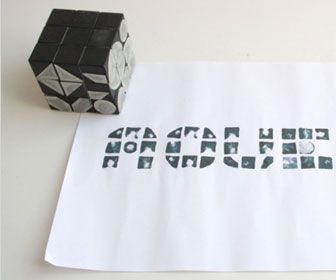 Stempelen met de Rubiks kubus
