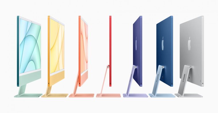De nieuwe iMac verschijnt in zeven kleuren