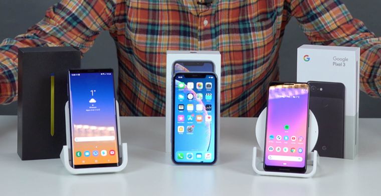 De drie beste smartphones boven de 600 euro