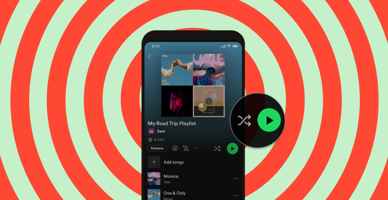 Spotify maakt shuffle-knop logischer, alleen voor wie betaalt