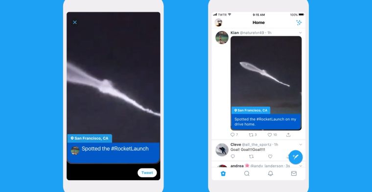 Twitter voegt Instagram-achtige schuifcamera toe