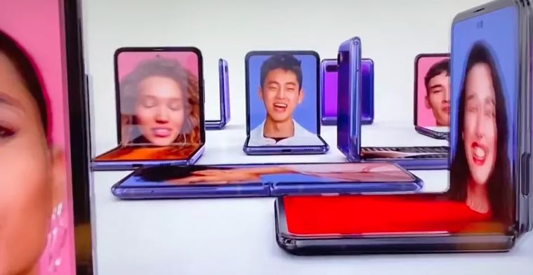 Samsung toont nieuwe vouwtelefoon al in tv-spotje