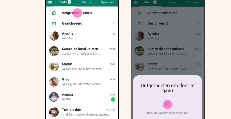 WhatsApp lanceert nieuwe functie: Chatvergrendeling
