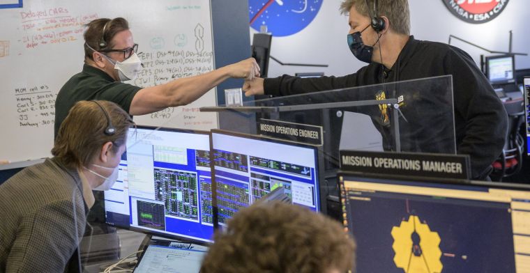 Ruimtetelescoop James Webb veilig aangekomen op werkplek