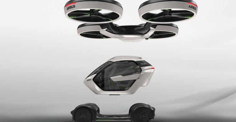 Modulaire conceptauto van Airbus kan rijden en vliegen