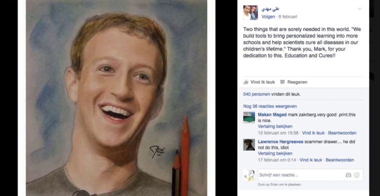 Makkie: 2000 likes halen met een gejatte Zuckerberg-illustratie