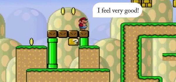 Super Mario speelt zijn eigen game