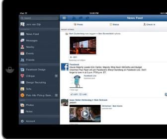 Facebook eindelijk met iPad-app