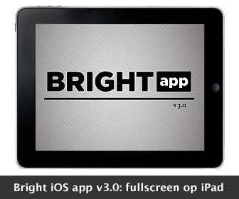 Nieuwe Bright iOS app fullscreen op iPad