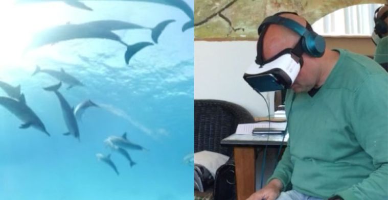 Therapie: in virtual reality zwemmen met dolfijnen