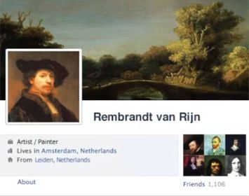 Rembrandts timeline op Facebook 