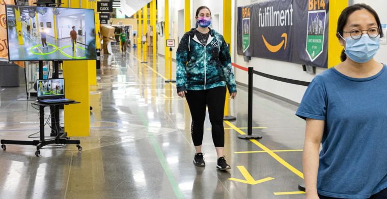 Amazon controleert social distancing met slimme camera's