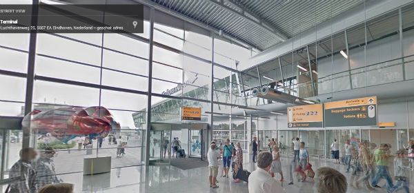 Eindhoven Airport in Street View, Schiphol nog niet