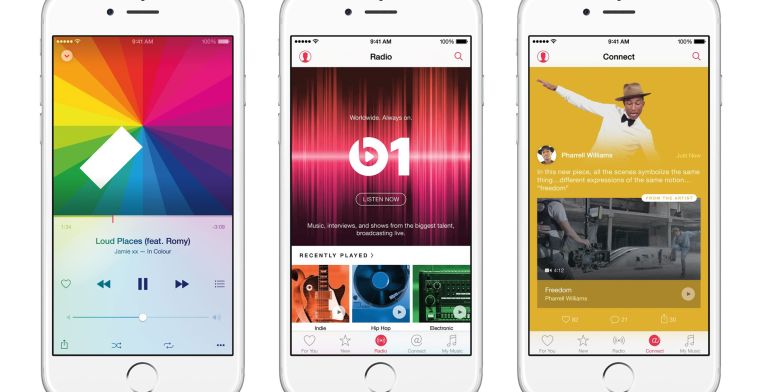 'Apple Music nadert Spotify met 10 miljoen abonnees'