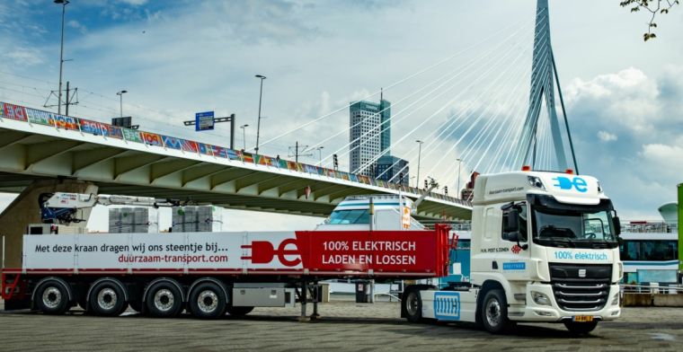Elektrische 50-tons vrachtwagen voor het eerst Nederlandse weg op