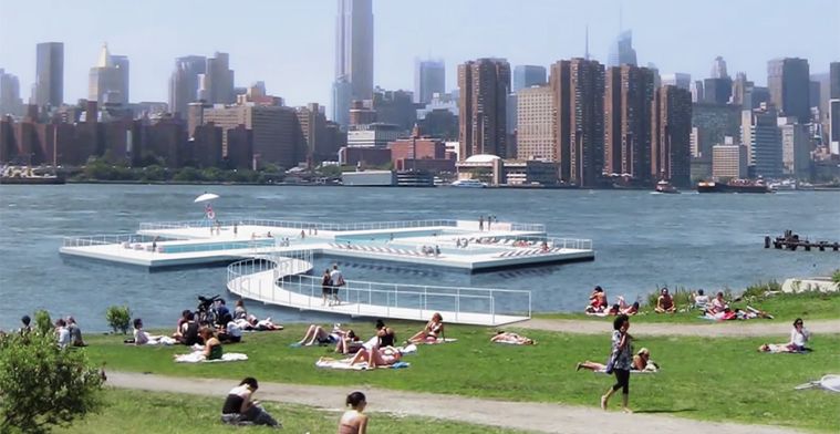 Heineken wil zuiverend zwembad in vervuilde New Yorkse rivier