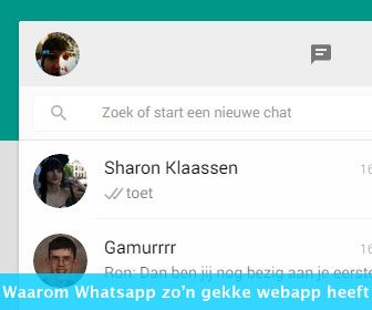 Waarom WhatsApp zo'n gekke web-app heeft
