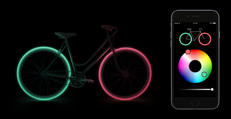 LED-verlichte fietsband wint designprijs