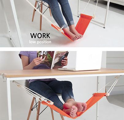Werken in chillstand: leg je voeten in een hangmat