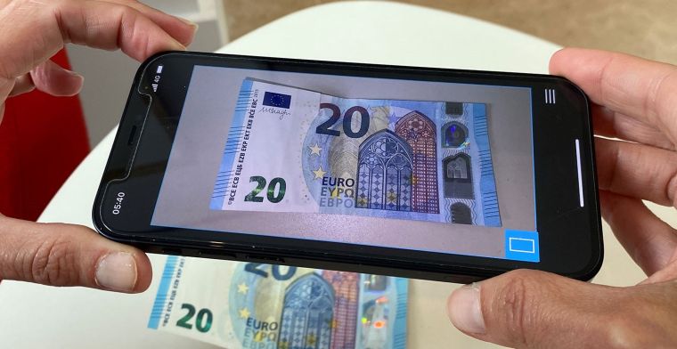 Met deze app van De Nederlandsche Bank check je of een bankbiljet echt is