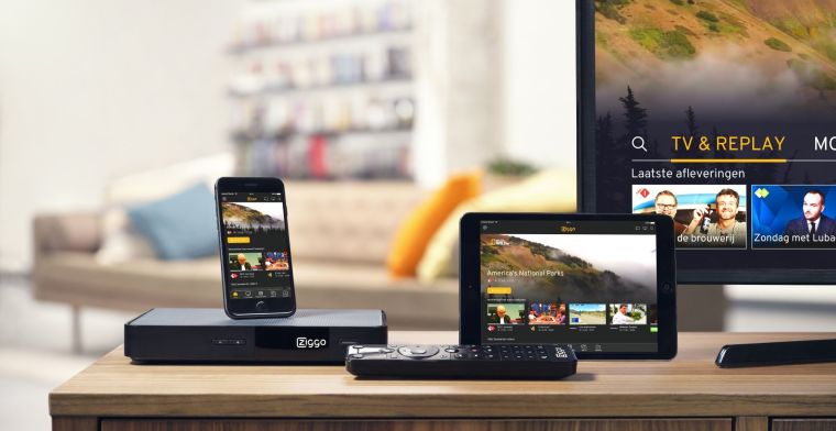 Ziggo verhoogt beeldkwaliteit bij kijken zenders via tv-apps