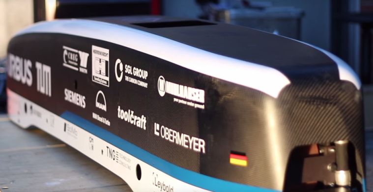 Studententeam haalt 320 km/u in Hyperloopwedstrijd