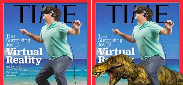 Virtualreality-pionier de klos bij photoshoppers Time-cover
