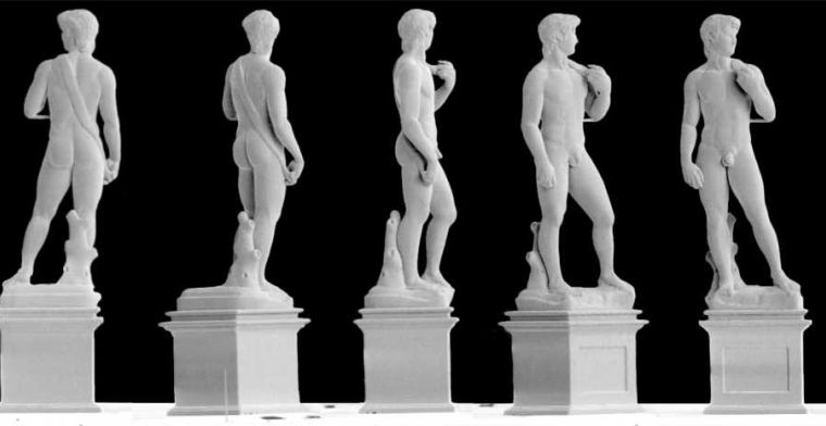 Onderzoekers 3D-printen Michelangelo's David van 1 mm