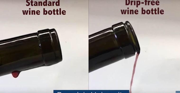 Simpel opgelost: de wijnfles die niet drupt