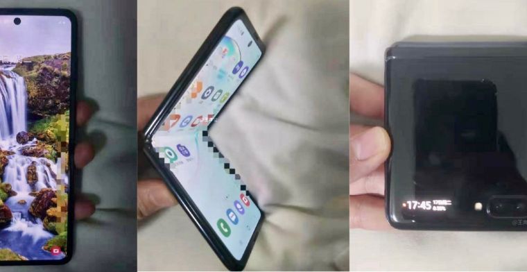 Nieuwe opvouwbare klaptelefoon Samsung uitgelekt