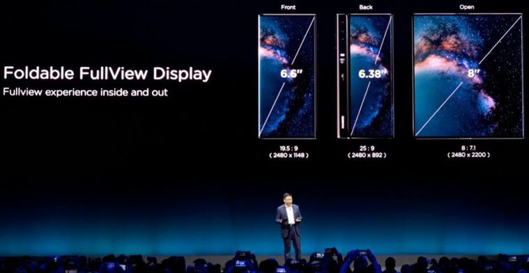 'Huawei wees opvouwbare telefoon met twee schermen af'