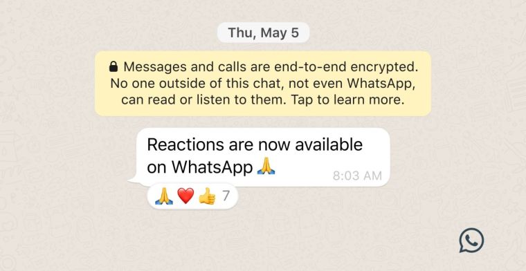 WhatsApp rolt nieuwe functies uit: emoji-reacties en grotere groepen