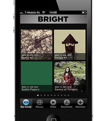 Bright app: wekelijks wallpapers op iPhone