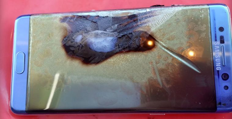 Winst Samsung gaat in rook op door Note 7