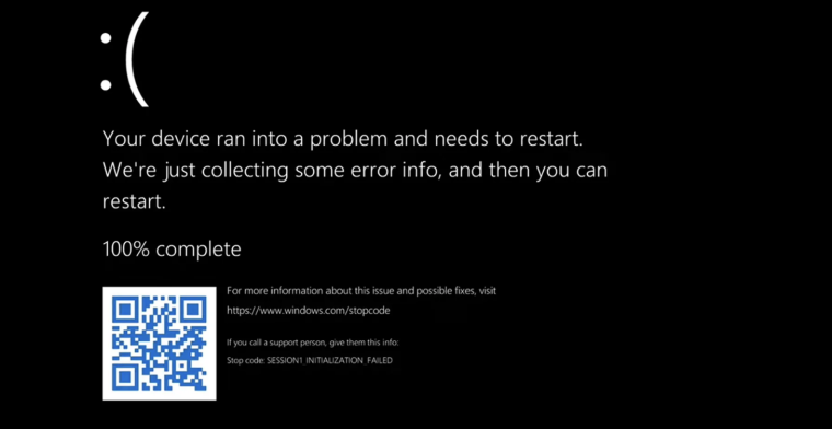 'Blue Screen of Death wordt zwart in Windows 11'