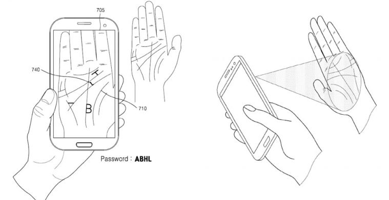 Samsung wil toestel unlocken met scan handpalm