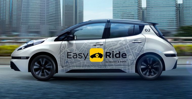 Nissan test in maart een dienst met zelfrijdende taxi's