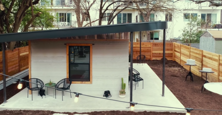 Dit 3D-geprinte huis van cement kost 4000 dollar