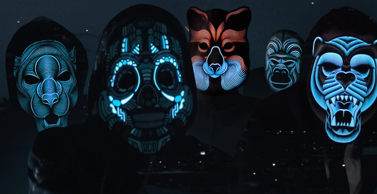 Video: led-maskers reageren op muziek
