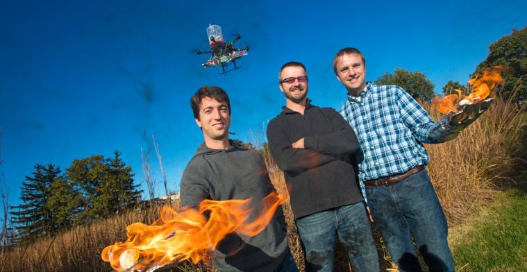 Vuurbalschietende drones gaan bosbranden voorkomen