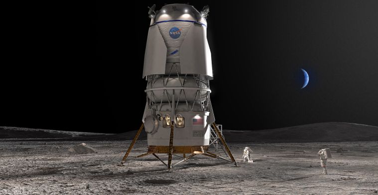 Blue Origin van Jeff Bezos mag maanlander bouwen voor NASA