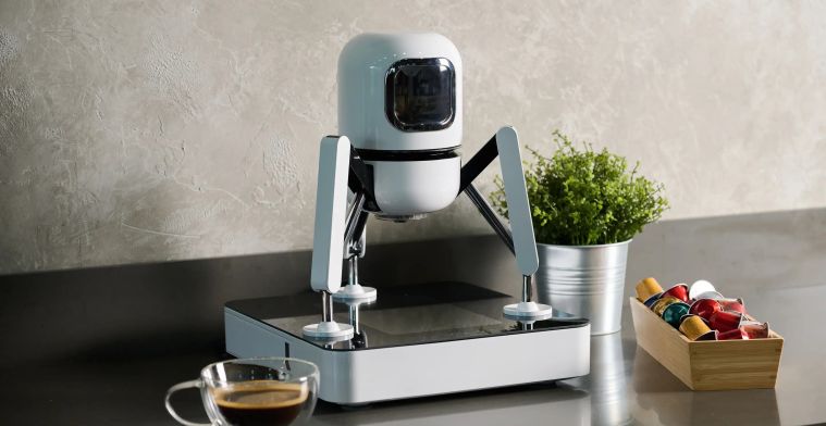 Dit koffiezetapparaat van LG is een 'maanlander' die koffiecups mixt