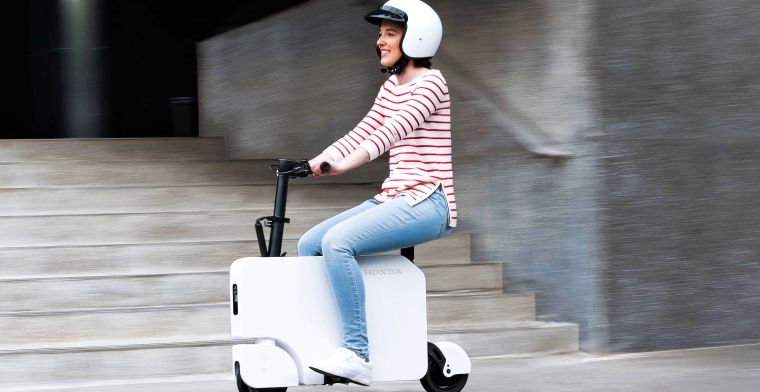Deze nieuwe elektrische scooter van Honda is net een rijdende koffer
