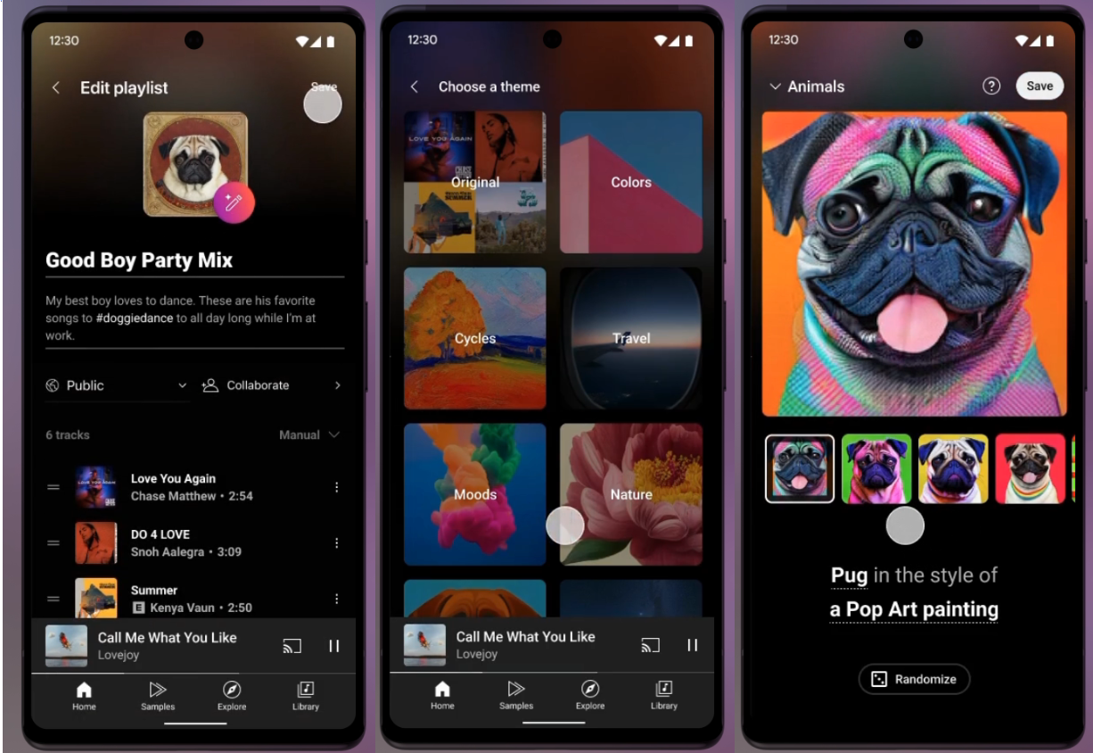 YouTube Music laat je met AI zelf plaatjes maken voor je playlist - Bright