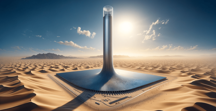 Deze 200 meter hoge zonnetoren zorgt overdag én 's nachts voor energie