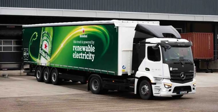 Ook Heineken gaat elektrisch rijden