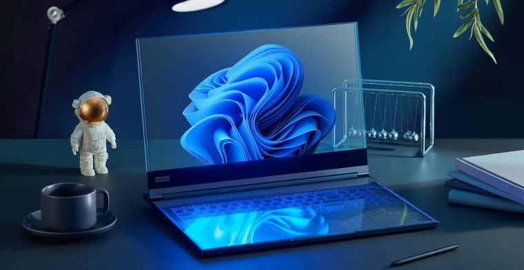 Een laptop uit een futuristische film: Lenovo’s onthult transparant model