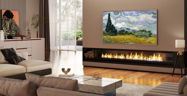 Concurrent van Samsung komt met goedkopere TV die als kunst aan de muur hangt